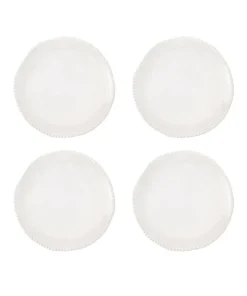 Set Of 4 Organic Beaded Side Plates