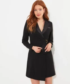 Sexy Tuxedo Wrap Dress