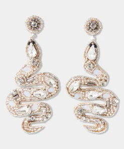 Slinky Beaded Snake Earrings