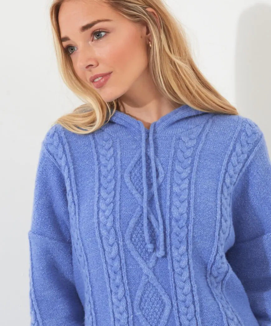 Sloe Joes Cable Knit Hoody