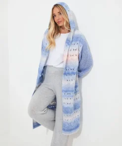 Sloe Joes Ombre Knit Longline Cardigan