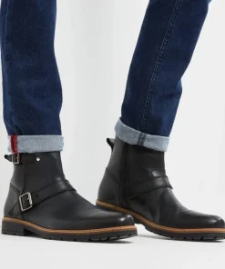 Snake Pass Leather Biker Boots