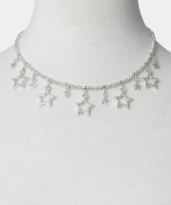 Star Gazer Silver Plate Necklace