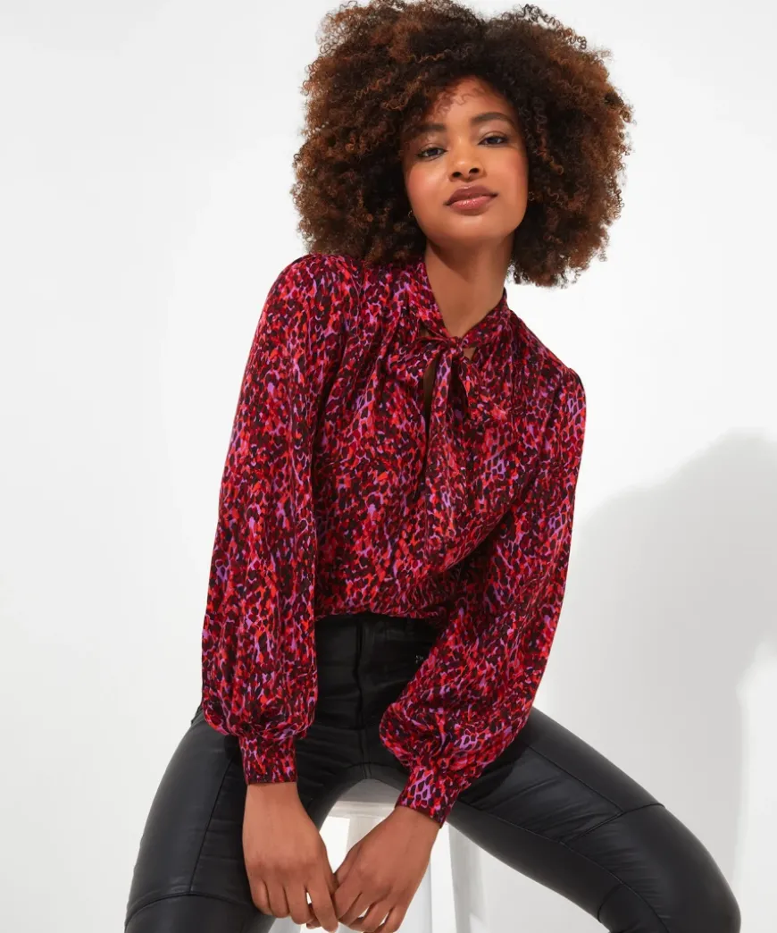 Statement Tie Neck Blouse