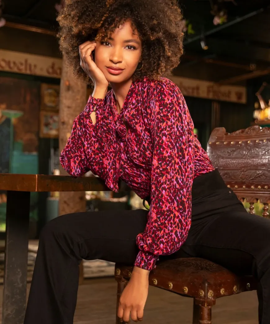 Statement Tie Neck Blouse