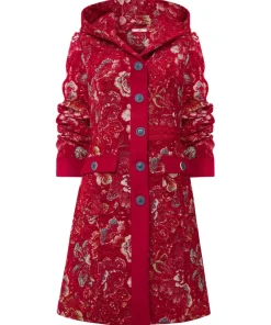 Stunning Red Hooded Coat