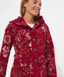 Stunning Red Hooded Coat
