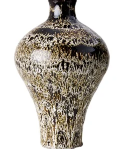 Tall Textured Pattern Glazed Vase