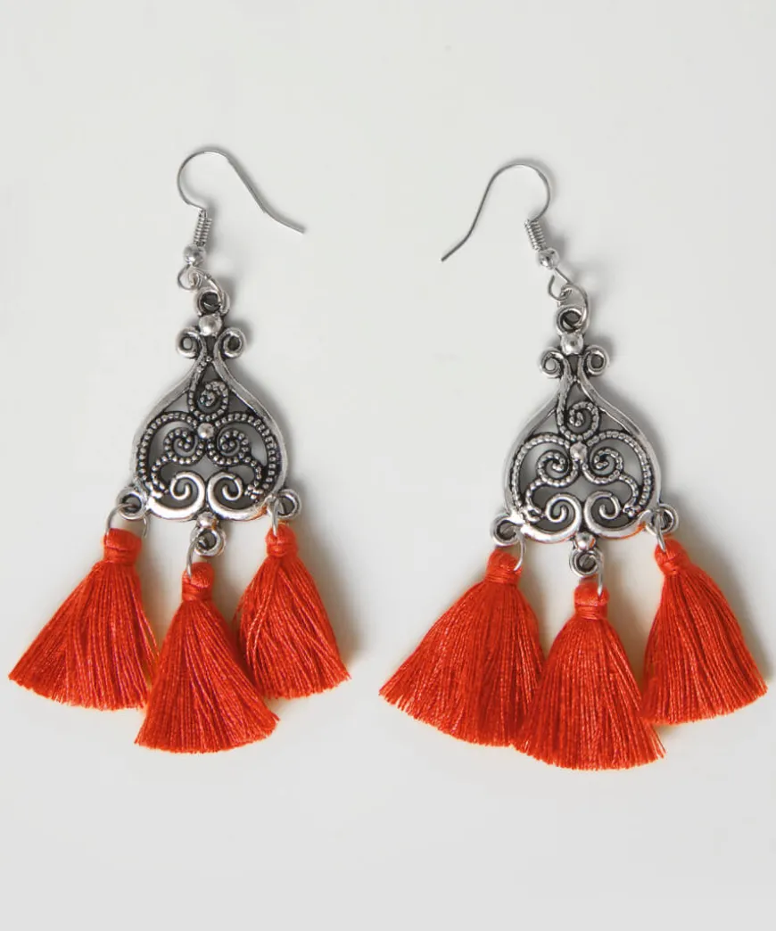 Temple Tree Tassel Earrings