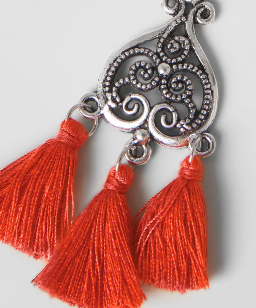 Temple Tree Tassel Earrings