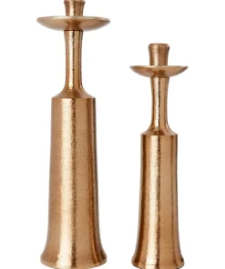 Top Hat Textured Bronze Candle Holder