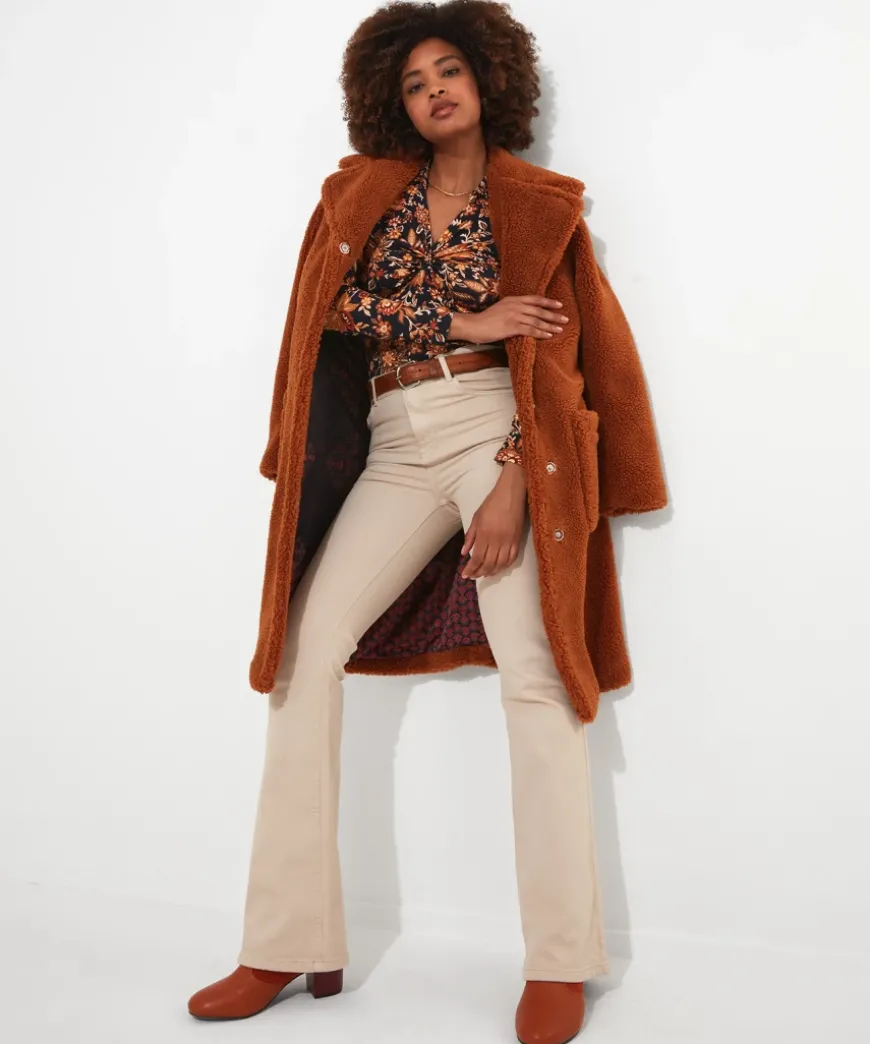 Twist Front Printed Jersey Top