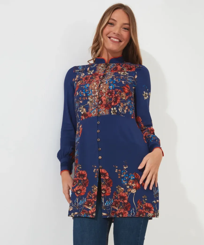 Vibrant Florals Tunic Dress