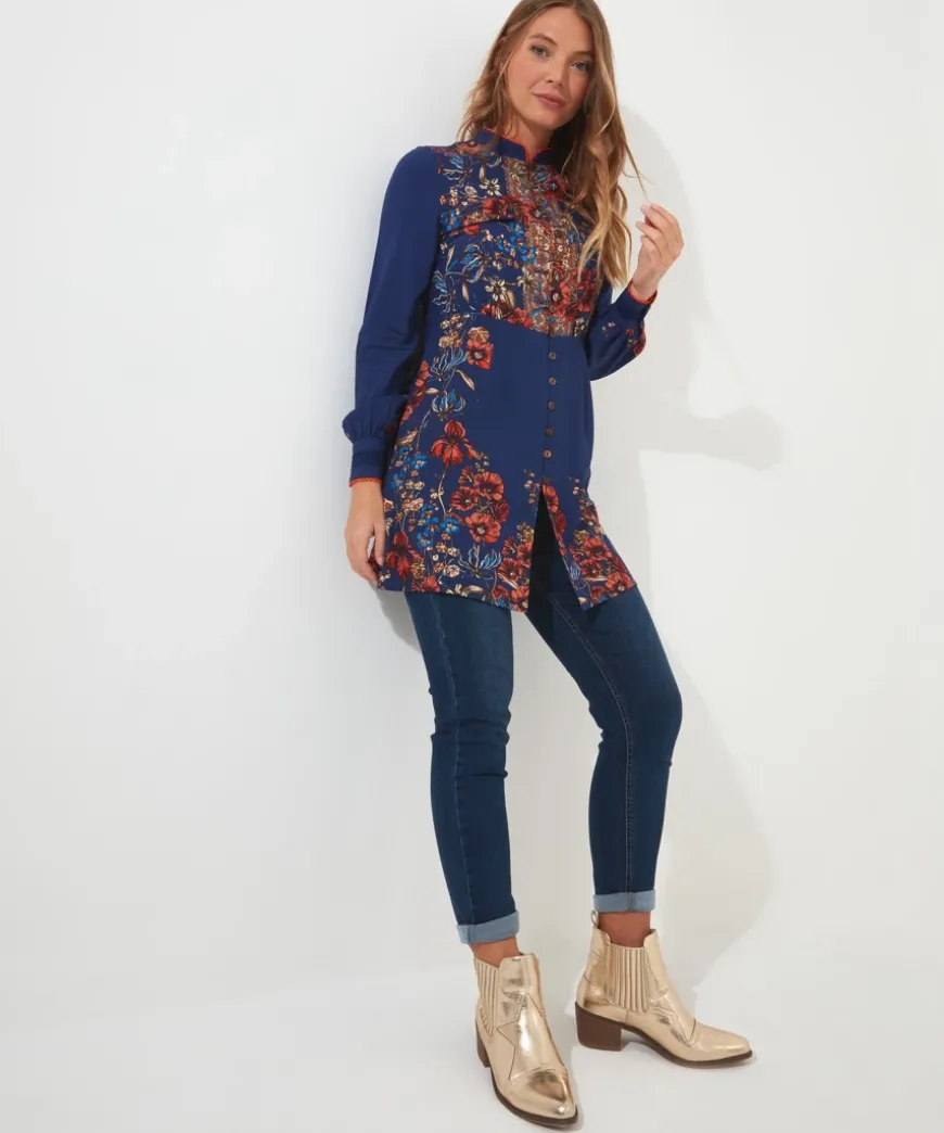 Vibrant Florals Tunic Dress