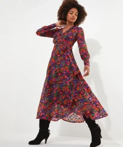 Vibrant Vibes Wrap Dress