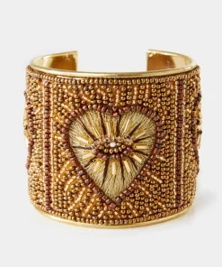 Warm Heart Beaded Cuff