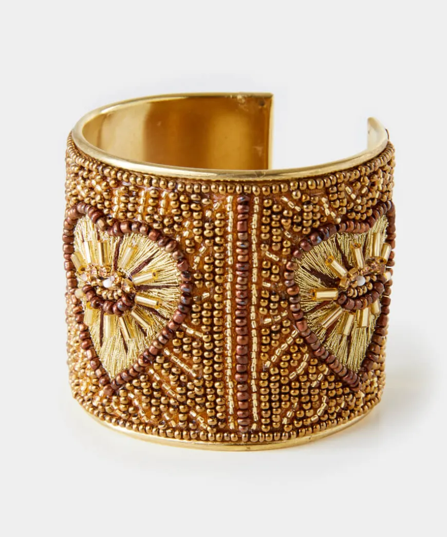Warm Heart Beaded Cuff