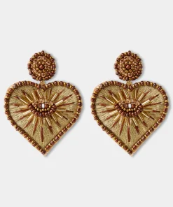 Warm Heart Beaded Earrings