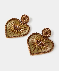 Warm Heart Beaded Earrings