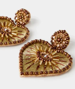 Warm Heart Beaded Earrings