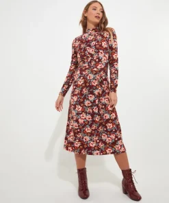 Winter Florals Jersey Dress