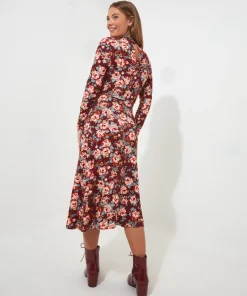 Winter Florals Jersey Dress