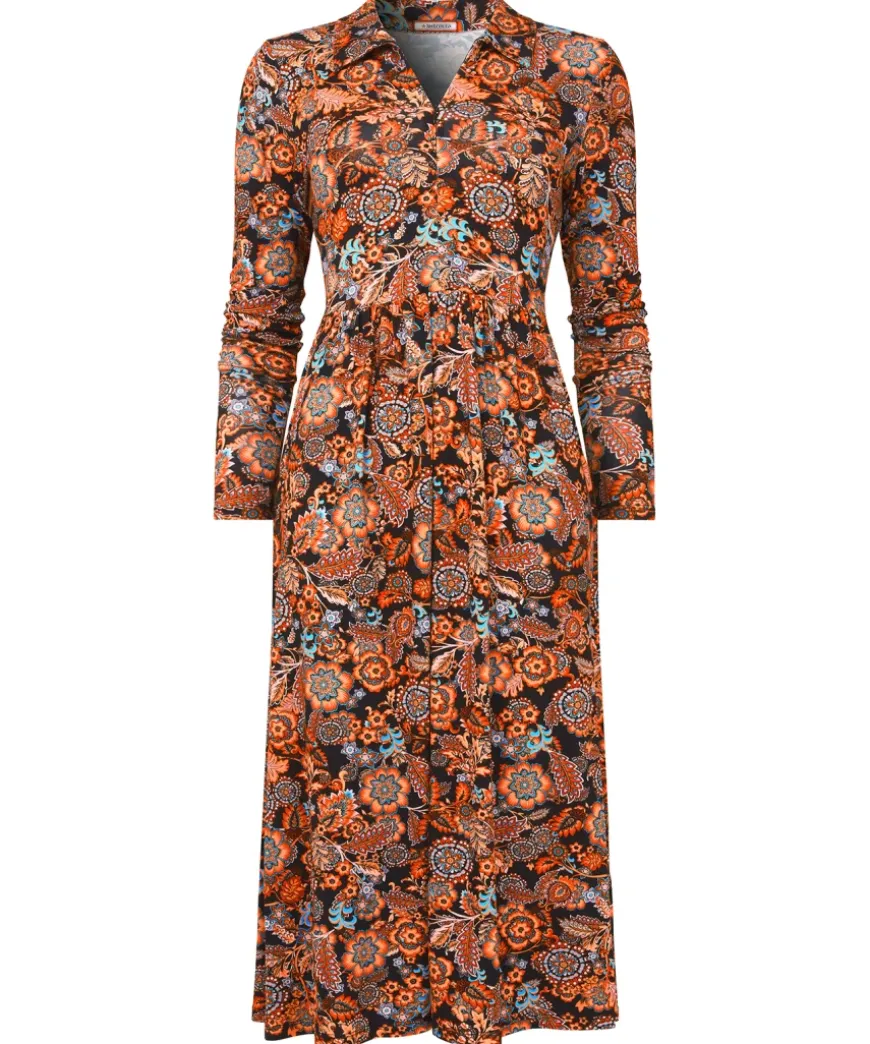 Zip Front Jersey Dress