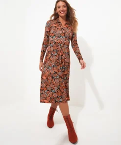Zip Front Jersey Dress