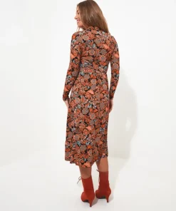 Zip Front Jersey Dress