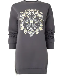 Zip Sweat Tunic Dress